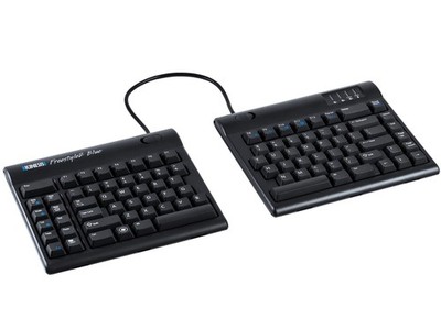 KINESIS Freestyle2 Blue Wireless Ergonomic Keyboard for PC 9'' Separation, Dar...