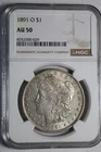 1891 O Morgan Silver Dollar NGC AU50 #029