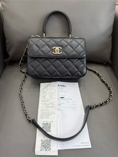 Chanel Trendy CC Top Handle Flap Bag With Crossbody Strap Black [Duties Paid]