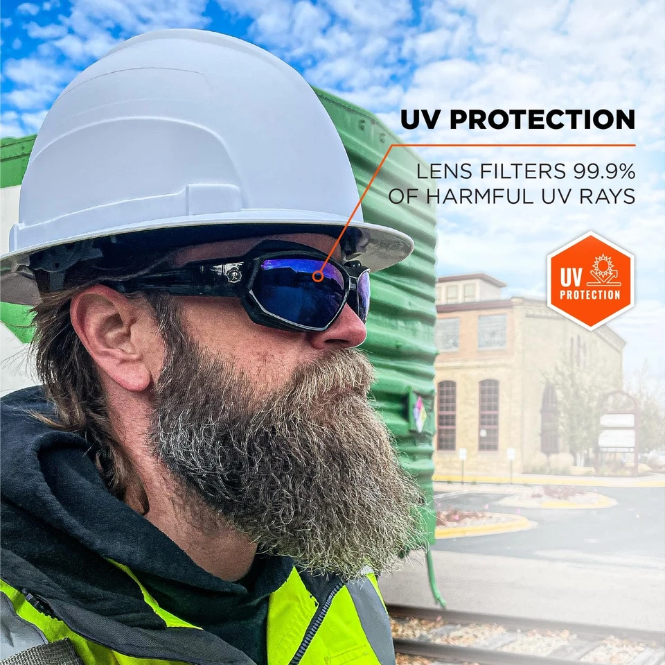 Lente Espejo Azul Gafas de Seguridad Gafas Resistentes a Impactos Protección UV Ansi Z... Foto 3 de 4