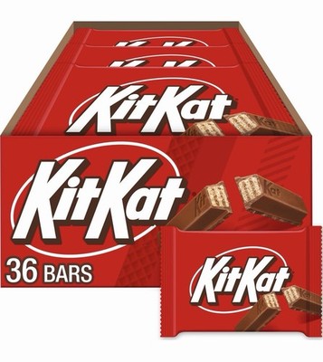 Kit Kat Milk Chocolate Wafer Candy, Bars 1.5 oz, 36 Count