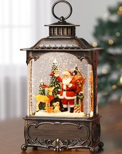 Village Snow Globe Lantern Christmas Snow Globes Lighted Musical Santa Tree