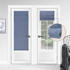 WDFour Cordless Blackout Door Curtains Triple Layer 100 Light Blocking UV Prote