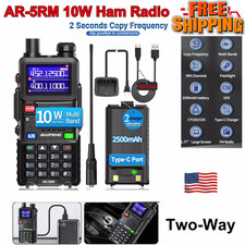 AR-5RM 10W Ham Radio, Long Range Two-Way Walkie Talkie, NOAA Receiver, 9
