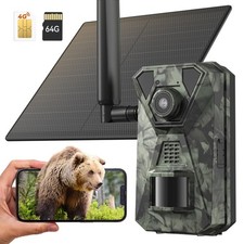 4G LTE Solar Battery Trail Hunting Game Camera Bluetooth WiFi Night Vision IP66