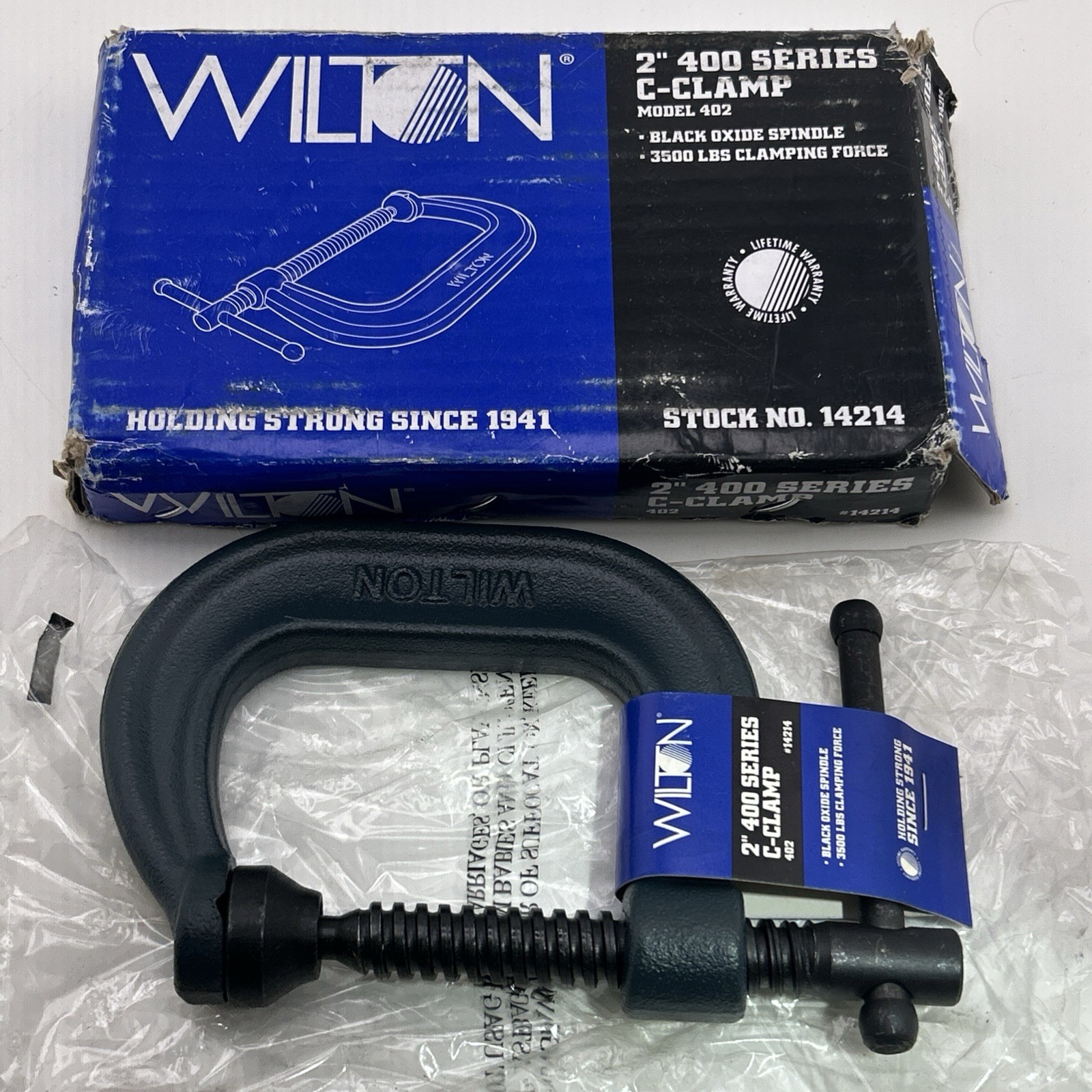 Wilton (14214) 2" 400 Series 3,500 lb Capacity Steel Standard C-Clamp