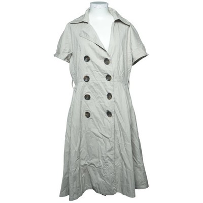 Zara Basic, Blusenkleid, Größe: XL, Beige, Baumwolle/Elasthan, Einfarbig #1rA
