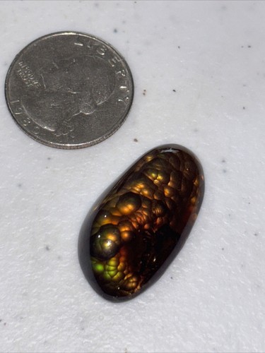 Hochwertiger polierter Feuerachat 6,2 Gramm Cabochon - Bild 4 von 9