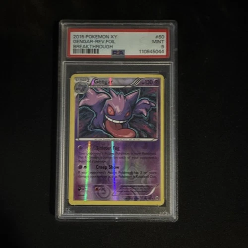 Pokémon Gengar 60/162 Holo Rare Reverse Holo Breakthrough PSA 9