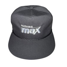 Vintage 90s K-Products Hat Snapback Hughes Max Black Embroidered Made in USA