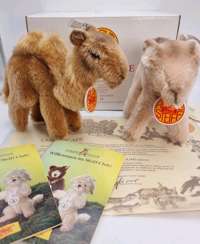 Steiff Noah's Ark Camel Pair Set Limited Edition Boxed With Certificate - Picture 1 of 15