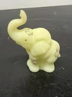 Fenton Burmese Glass HandPainted Elephant Figurine - Glows