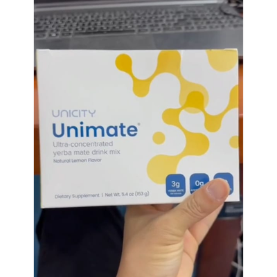 Unicity Unimate Yerba Mate Lemon Flavor 30 Packets Energy Focus