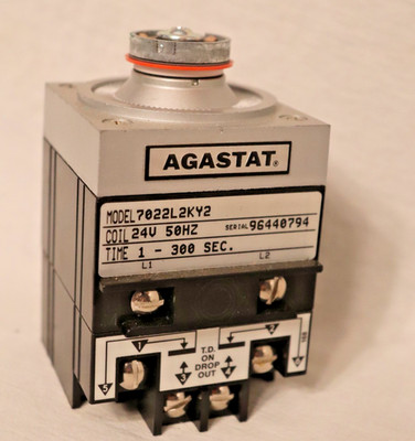 7022L2KY2 Agastat Relay Timer 24V Coil 50Hz 1-300 Second Control Timing Contacts