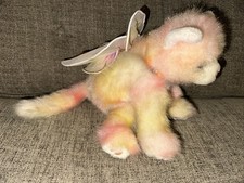 Aurora Catapillers Solana Tie Dye Winged Cat Plush Necklace Stuffed Animal Kitty