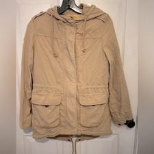 OLD NAVY Women  s Khaki Hooded Full Zip Utility Jacket Size XS