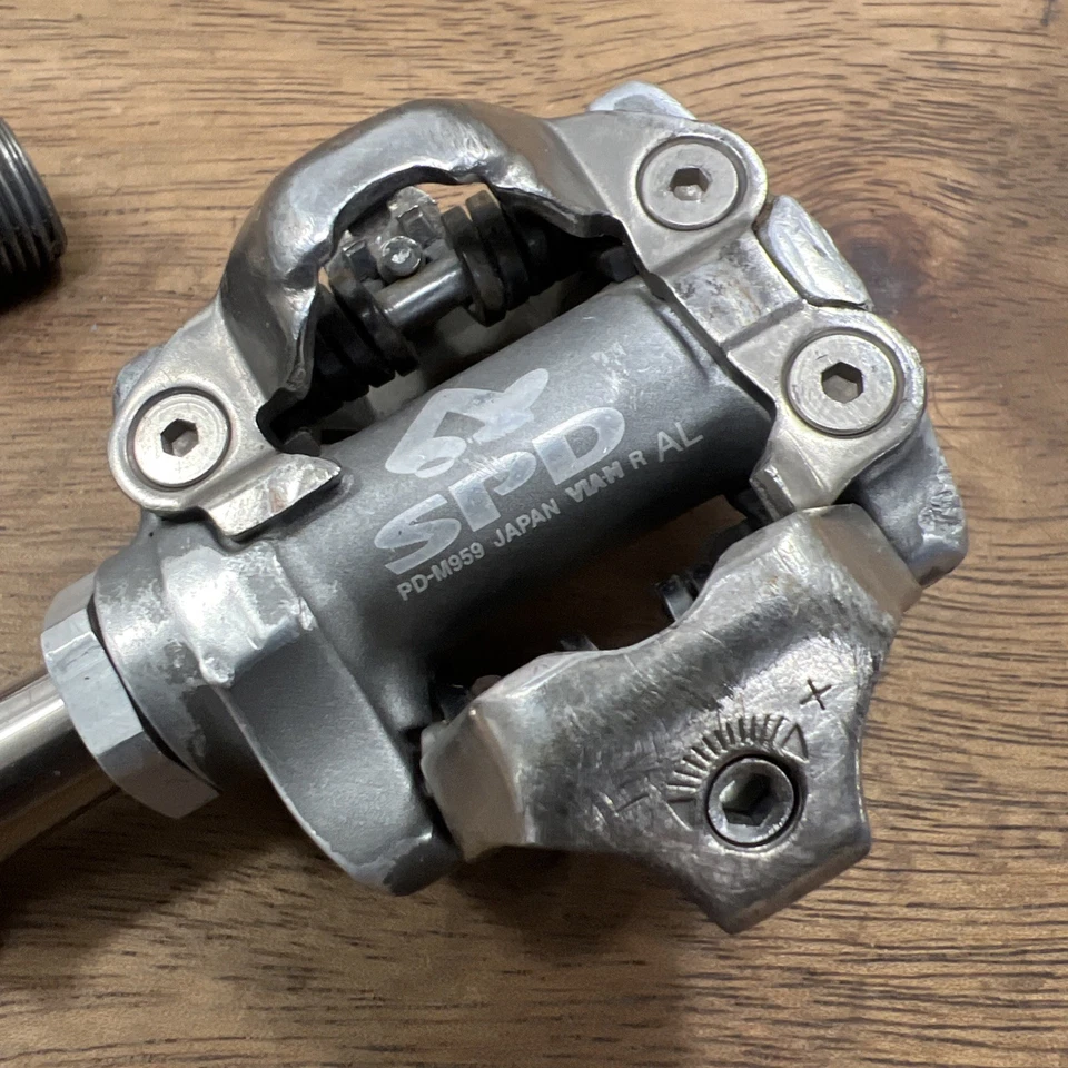 Pedales de bicicleta de montaña Shimano XTR PD-M959 SPD sin clip 9/16" Foto 4 de 4