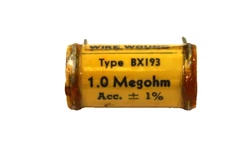 Shallcross Akra-Ohm Wire-Wound Resistor, Type BX193  1.0 Megohm Acc.+-1%