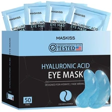 Under Eye Patches 50 Pairs, Hyaluronic Acid for Dark Circles, Puffy Eyes, Wri...