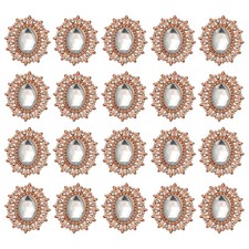 20Pcs Rhinestone Buttons, Flatback Sew on Rhinestones, White