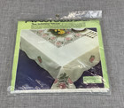Vtg Paragon Rose Enchantment Stamped Cross Stitch 51" x 70" Tablecloth Crafting