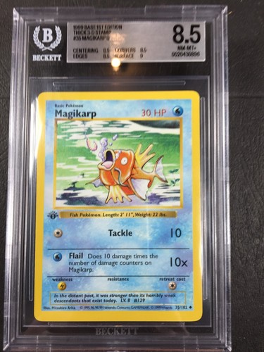 Magikarp (1st Edition) graded BGS 8.5 for sale on eBay