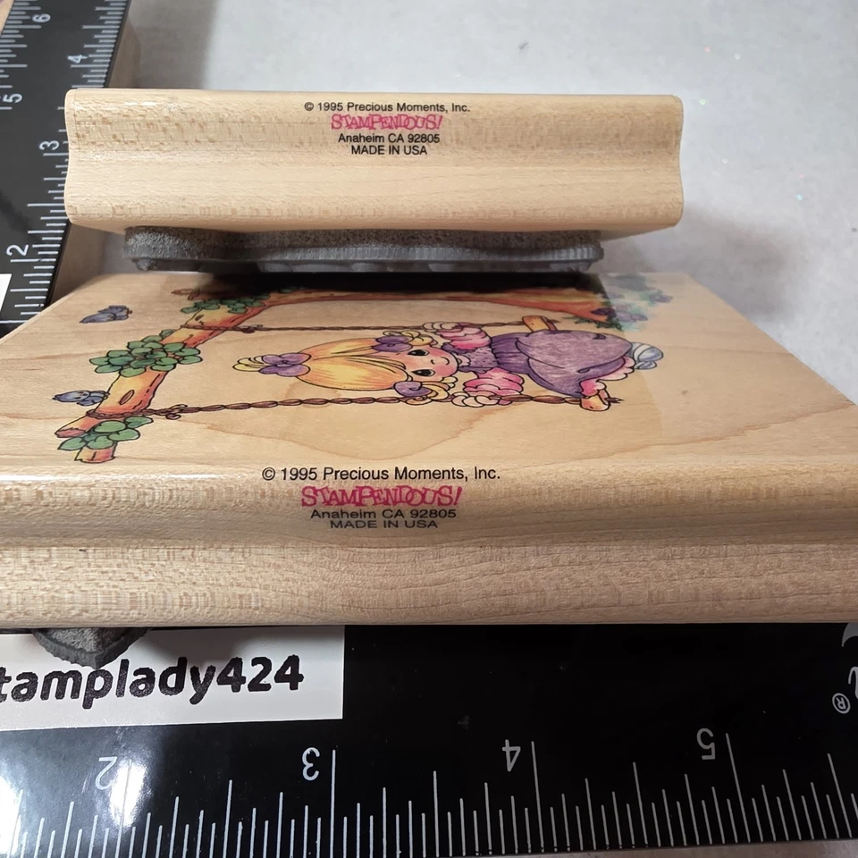 Lote De Colección Precious Moments Correo Aéreo UM 001 Pensamientos Más Cálidos UP001 Sello de Goma Foto 3 de 4