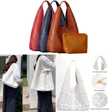 2pcs Set Fashion Hollowed Out Shoulder Tote bag Versatile Underarm Bag For daily