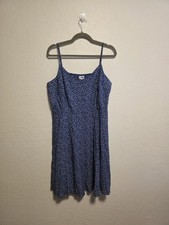 Old Navy Floral Smocked Back Spaghetti Strap Fit & Flare Mini Dress Sz XL 
