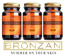 3packs Bronzan Dr Viton 100% Natural and Organic - sunless tanning3x30 capsules