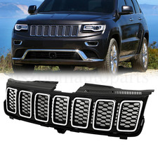 Front Bumper Upper Grille Grill W Chrome Trim For Jeep Grand Cherokee 2017-2020