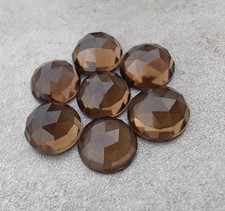 AAA Natural Smoky Quartz Rose Cut Round Shape Loose Gemstone