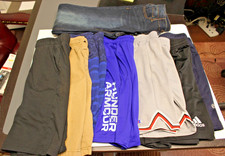 Boys LOT of 8 Youth Athletic Shorts Jeans-Champion, Cat Jack ,Addias, Lazer