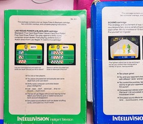 INTELLIVISION GAME LOT OF 13-TOTAL GAMES,8 BOXED +5 CARTS  TESTED & ALL CLEANED