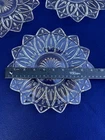 Federal Glass Petal pattern clear dinner plates vintage lot of three 9 3/4"