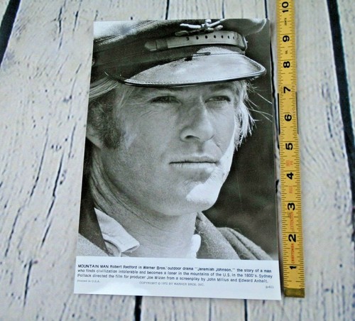 Vintage B&W Press Photo Jeremiah Johnson Movie Still Robert Redford Head Shot - Picture 5 of 5