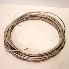 UL 16 AWG GAUGE WHITE STRANDED COPPER WIRE 25 FEET MACHINE TOOL WIRE E-54393