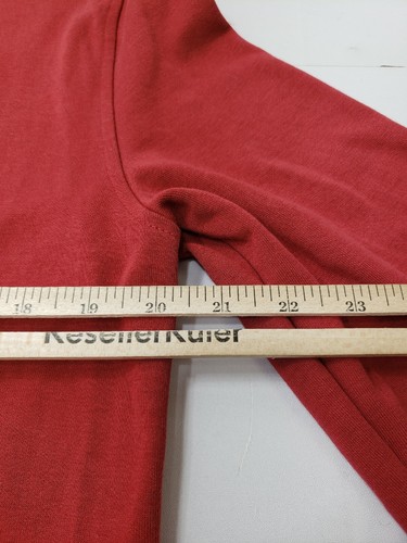 Calvin Klein Men’s Red Classic Quarter 1/4 Zip Pullover Cotton Sweatshirt Size M - Picture 8 of 10