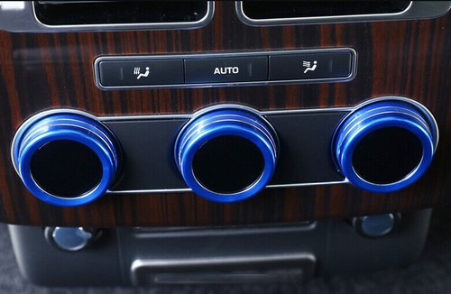 Rear Air Outlet Vent Knob Ring Fit For Range Rover L405 2013-2017 Blue Aluminum - Picture 2 of 5