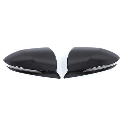 Fit For Hyundai Santa Cruz 2022-2024 Gloss Black Rear View Side Mirror Trim Pair