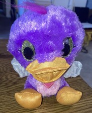 Spinmaster Hatchimals Plush Baby Bird 6" Purple w/ Gold Sparkle Eyes