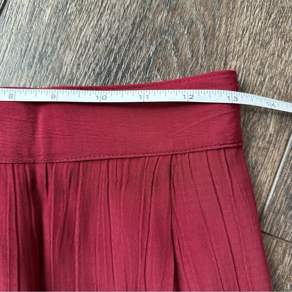 Vintage Rampage two piece set skirt blouse button up size medium red maroon image 7