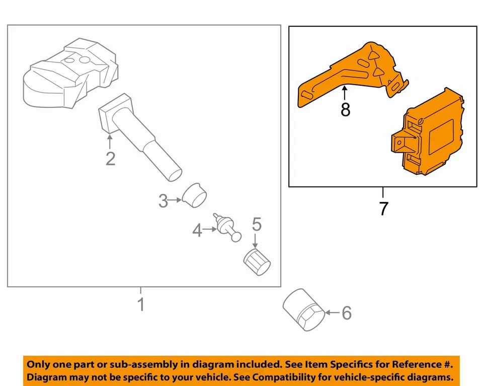 Sistema de monitoramento de pressão de pneus usado (TPMS) mod de controle serve: 2016 Kia Optima Su - Imagem 3 de 4