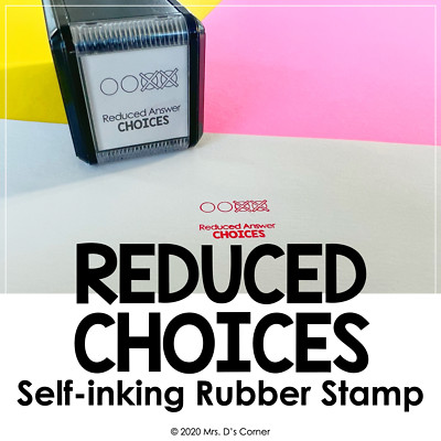 Reduced Answer Choices Self-inking Rubber Stamp | Mrs. D's Rubber Stamp Collecti