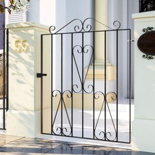 Metal Garden Gate Pedestrian Gate Ornamental Iron Door Front Gate Fence Barrier