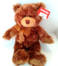 Gund Corin 12" Brown Silky Bear Soft Plush Stuffed Animal New With Tag 15309