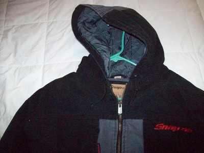 Tools Coat XL Quilted Hood Black 