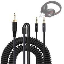 Sturdy 3.5mm to 2x2.5mm Earphone Coiled Cable for HDV8 V10 V12X3 Headphones