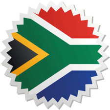 South Africa Star Flag Car Bumper Sticker Decal
