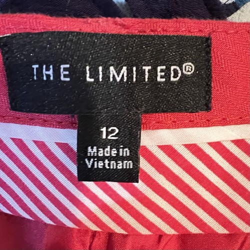 NUOVO The Limited pantalone donna lino taglia 12 rosso slim alla caviglia - Foto 3 di 9